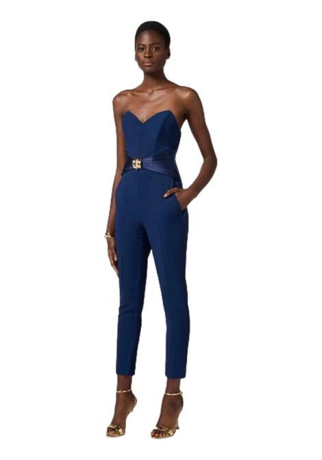 Fluid crepe jumpsuit with macro bow ELISABETTA FRANCHI | dress | TU03951E2DC8